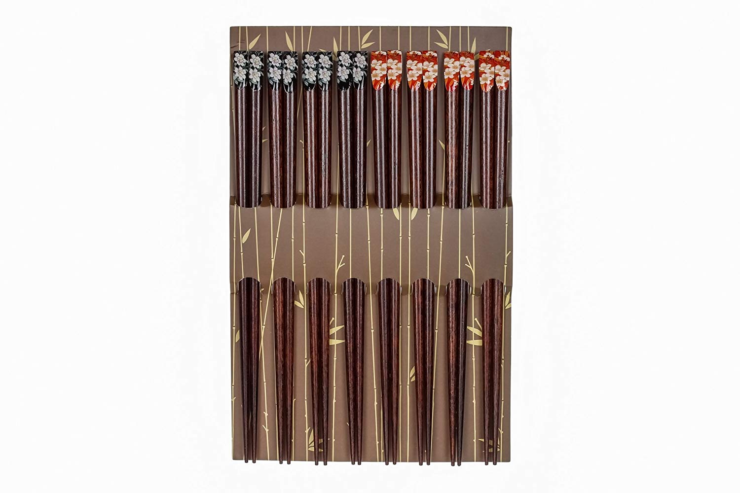8 Pair Organic Natural Hardwood Japanese Reusable Wood Chopsticks