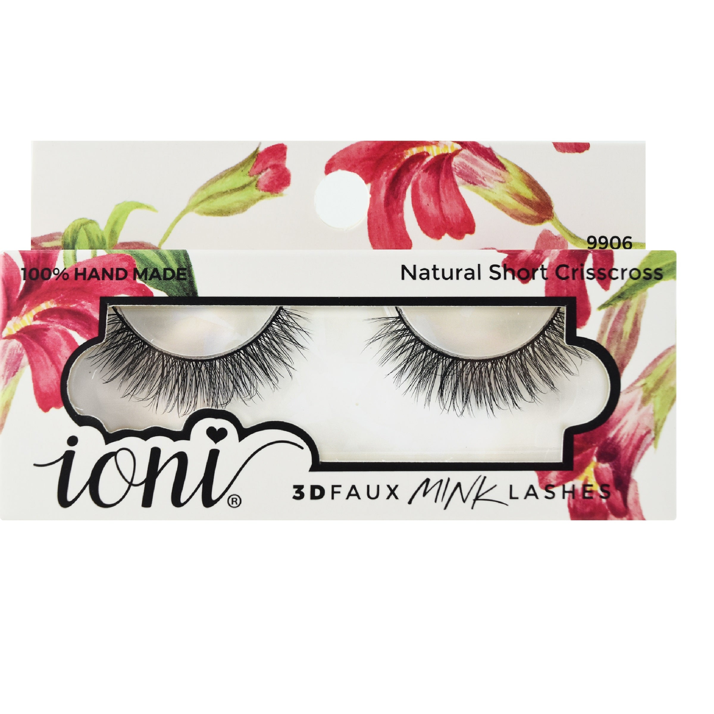 IONI Collector's Premium Edition 3D Faux Mink Lash Natural Short Crissross (Pack of 12)