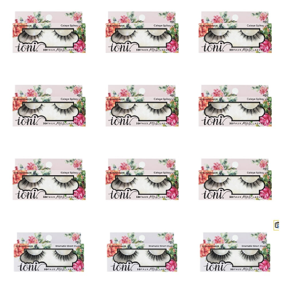IONI Collector's Premium Edition 3D Faux Mink Lash Cateye Spikey Lite (Pack of 12)