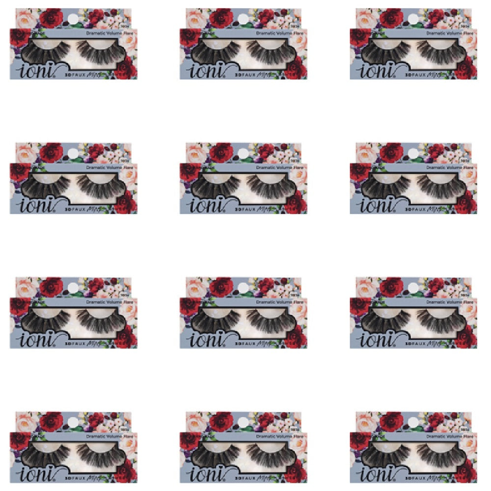 IONI Collector's Premium Edition 3D Faux Mink Lash Dramatic Volume Flare (Pack of 12)