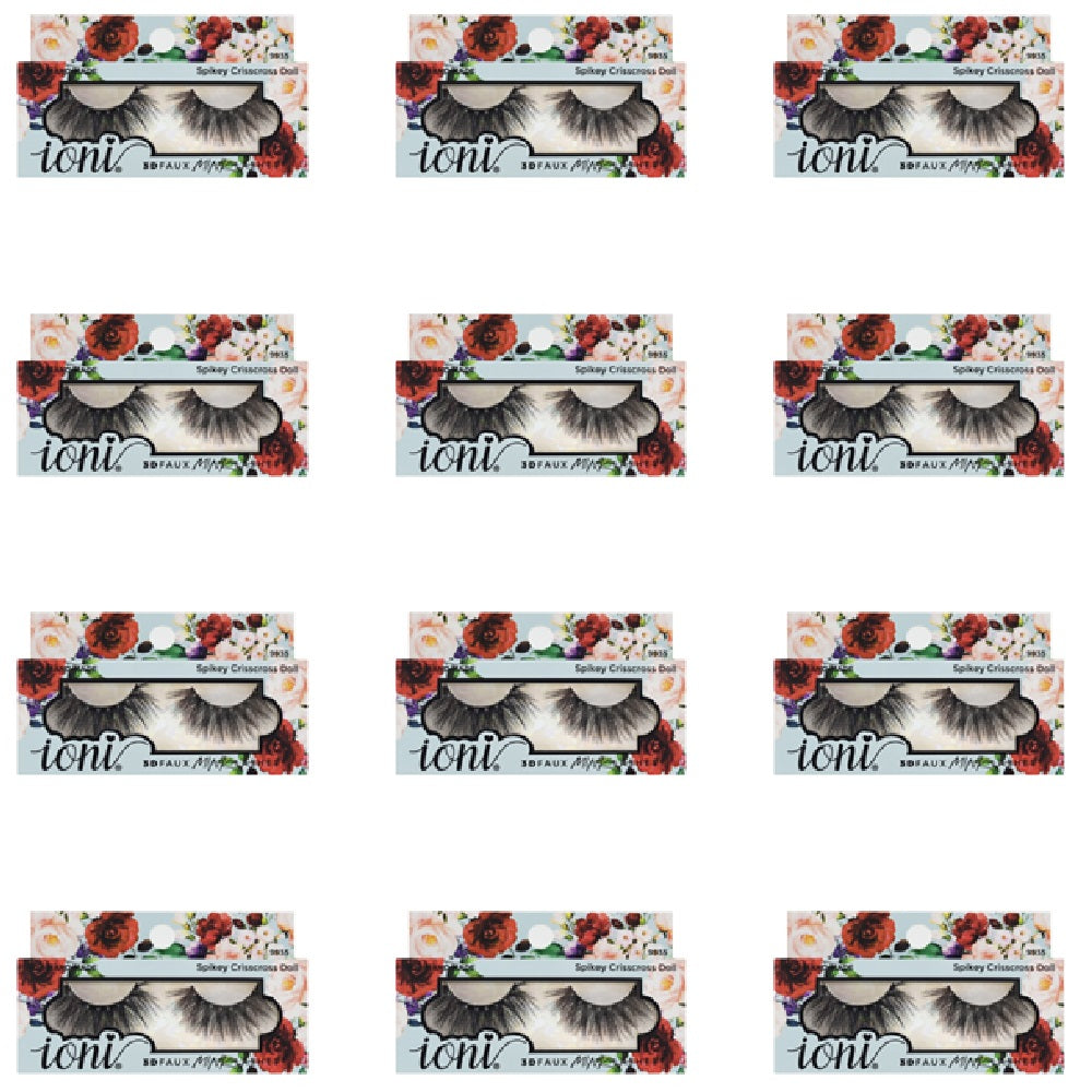 IONI Collector's Premium Edition 3D Faux Mink Lash Spikey Crisscross Doll (Pack of 12)