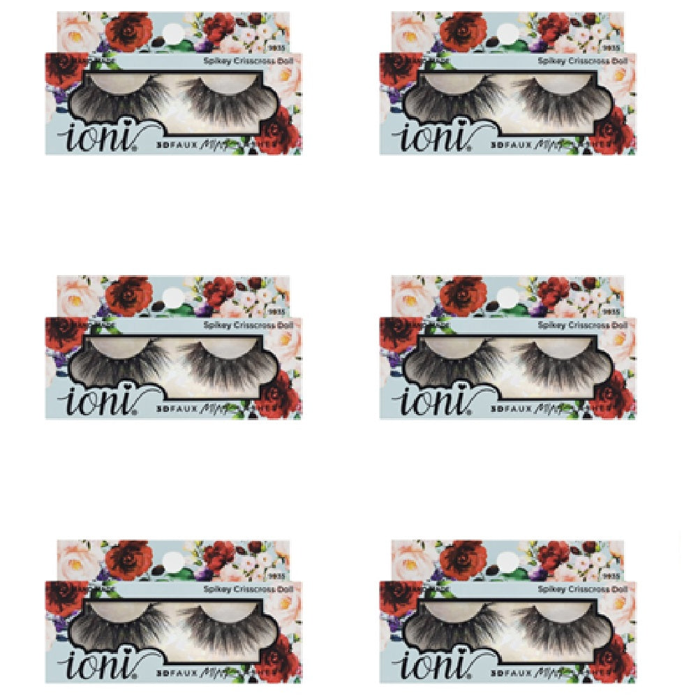 IONI Collector's Premium Edition 3D Faux Mink Lash Spikey Crisscross Doll (Pack of 12)