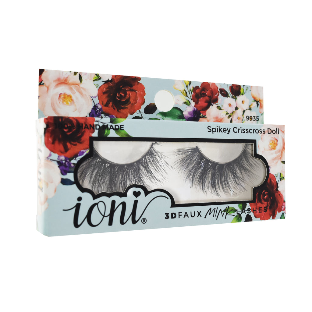 IONI Collector's Premium Edition 3D Faux Mink Lash Spikey Crisscross Doll (Pack of 12)