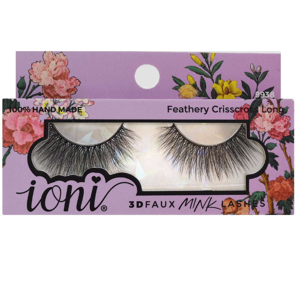 IONI Collector's Premium Edition 3D Faux Mink Lash Feathery Crisscross Long (Pack of 12)