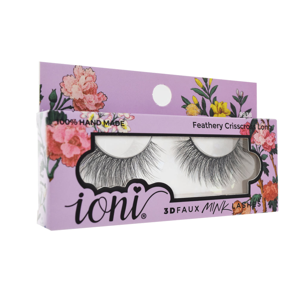 IONI Collector's Premium Edition 3D Faux Mink Lash Feathery Crisscross Long (Pack of 12)