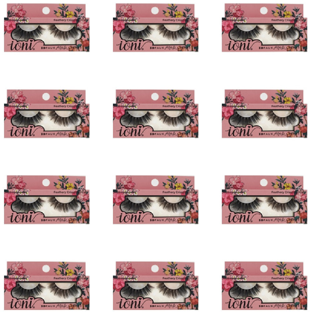 IONI Collector's Premium Edition 3D Faux Mink Lash Feathery Crisscross Curl (Pack of 12)