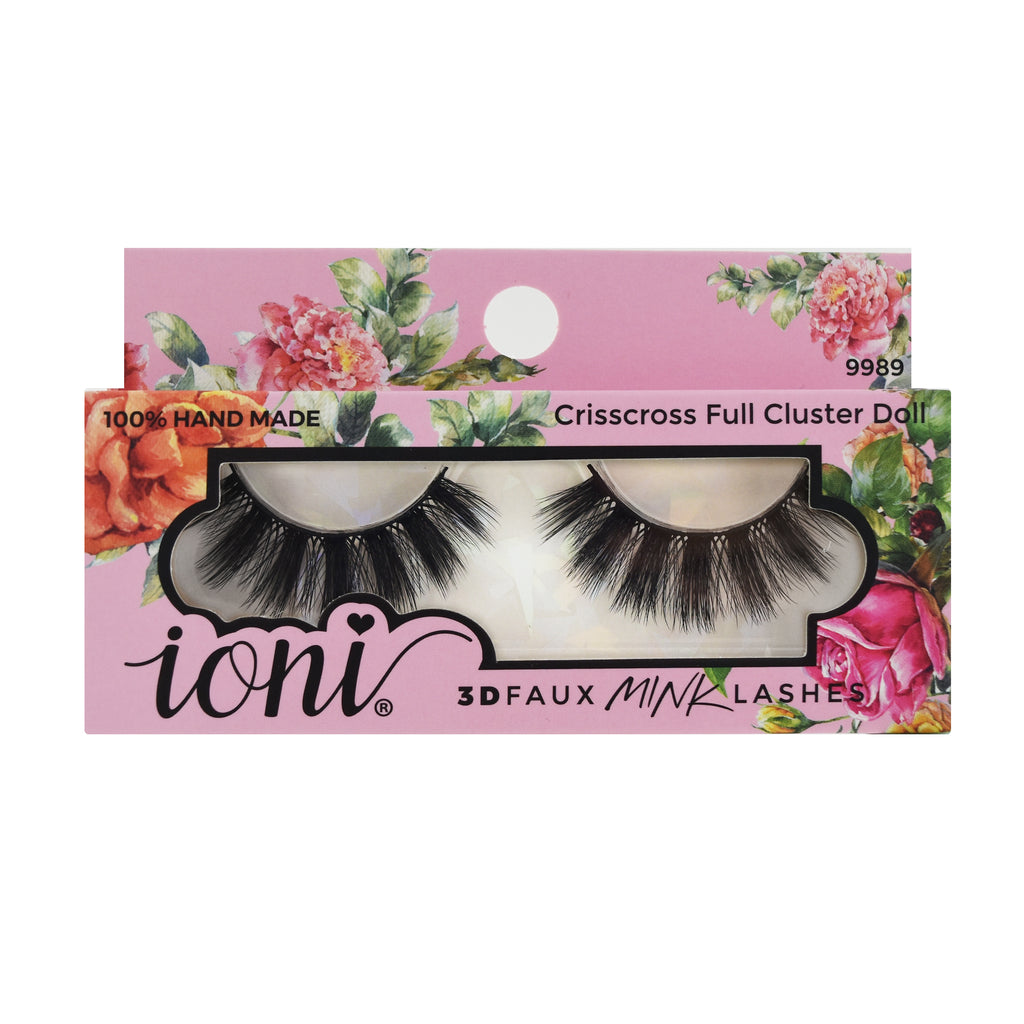 IONI Collector's Premium Edition 3D Faux Mink Lash Criscross full Cluster Doll (Pack of 6)