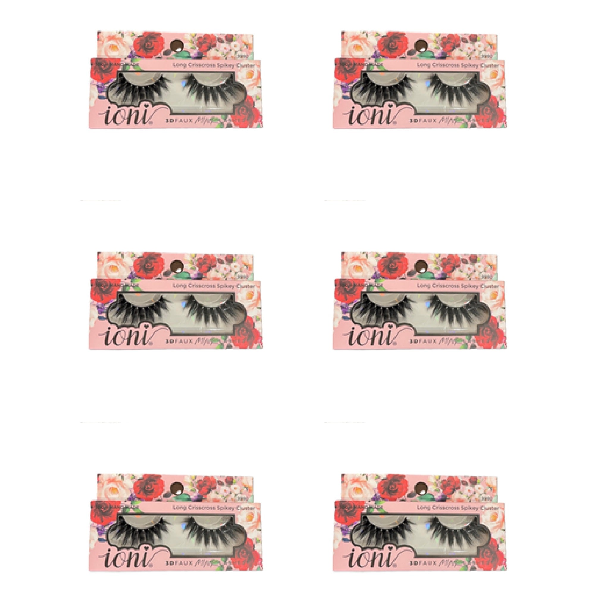 IONI Collector's Premium Edition 3D Faux Mink Lash long Criscross Spikey Cluster (Pack of 12)