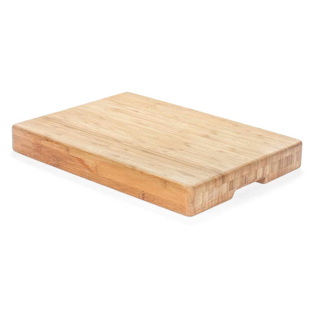Premium Large Organic Bamboo Butcher Block, Professional Grade