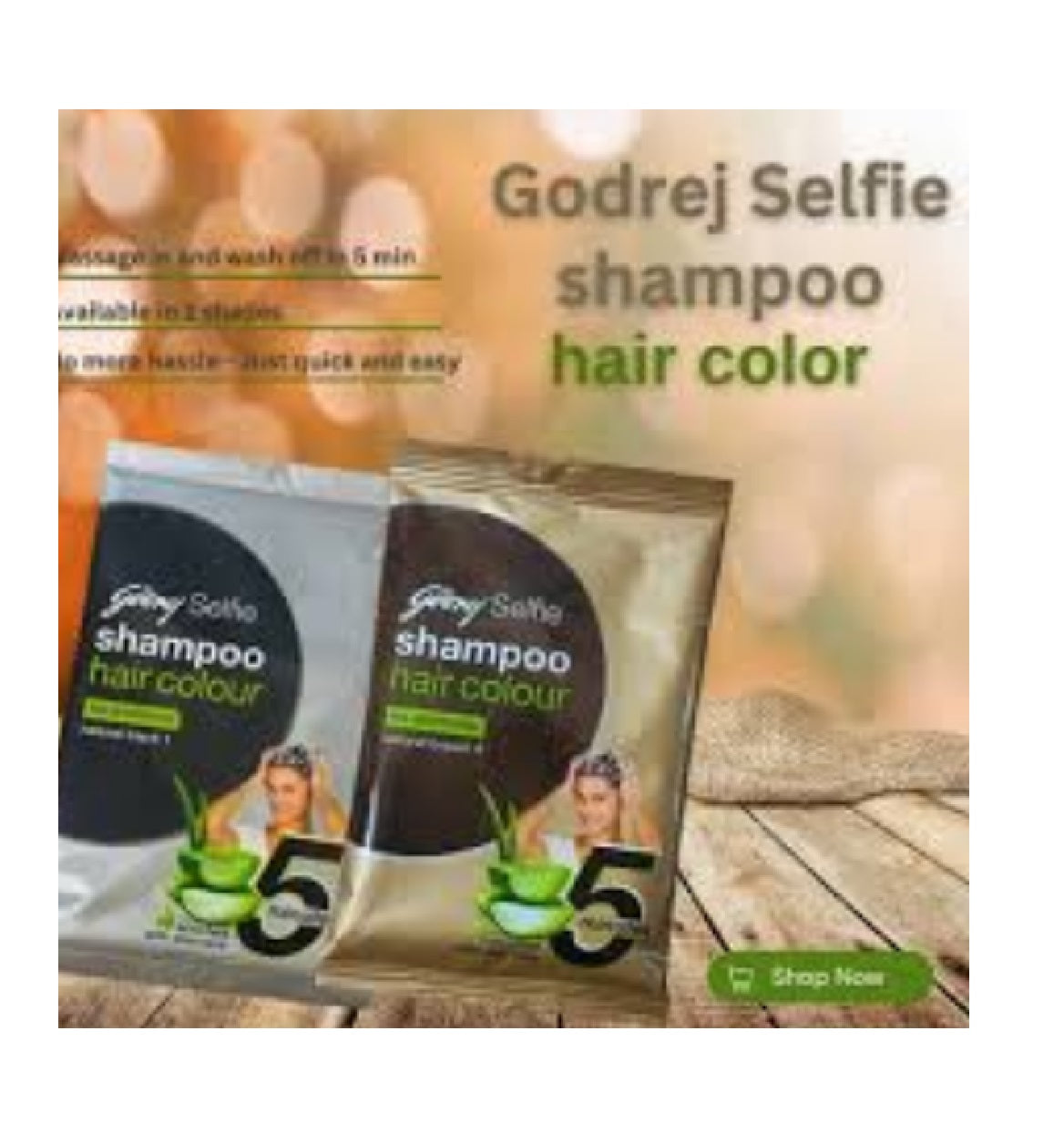 Godrej Selfie 5 Minute Shampoo Hair Colour (Pack Of 3)