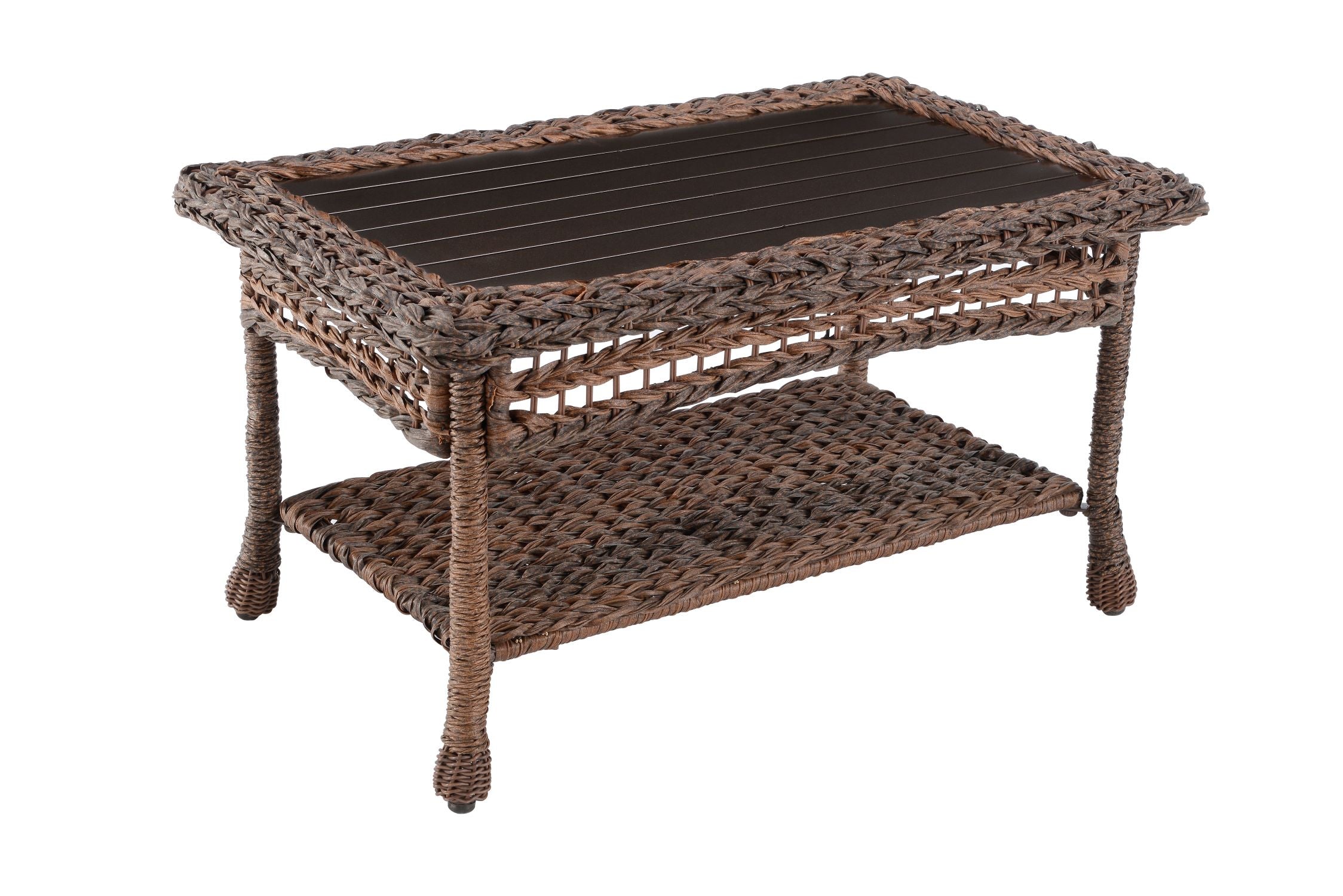 Faux Sea Grass Resin Rattan Coffee Table