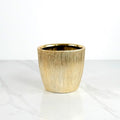 Gold Textured Vase 5x5x5