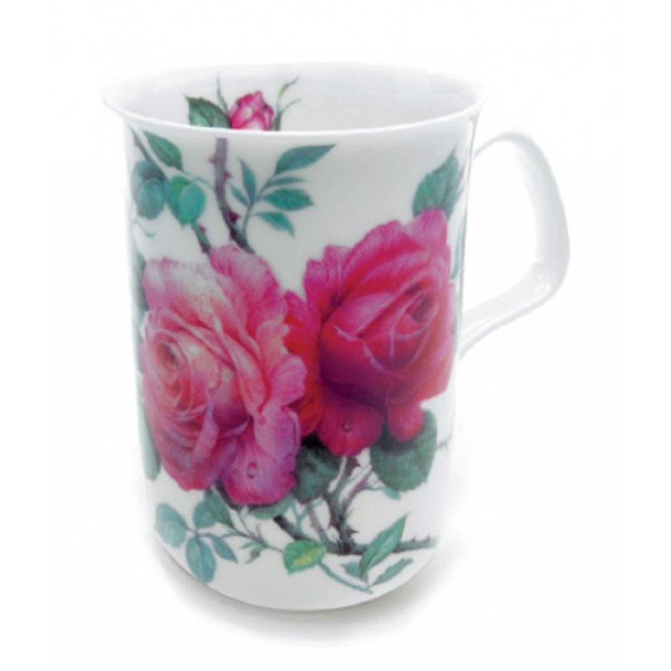 Roy Kirkham Lancaster Mug-English Rose- Pink Rose, Set of 2