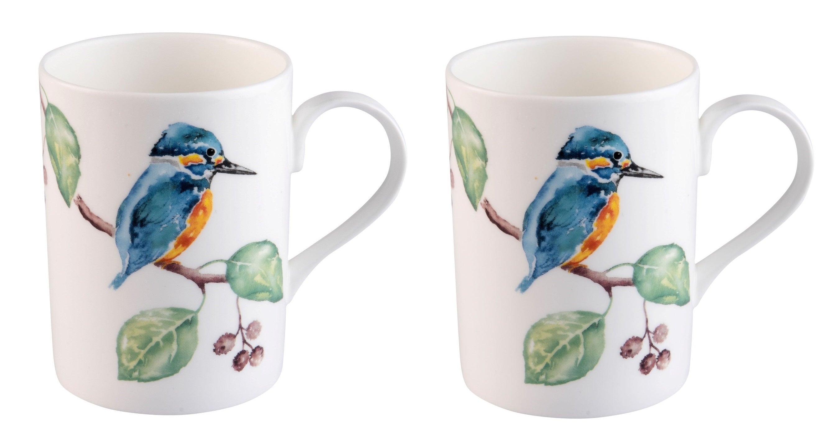 Roy Kirkham Lucy Mugs - King Fisher Glory Set of 2, Blue Color