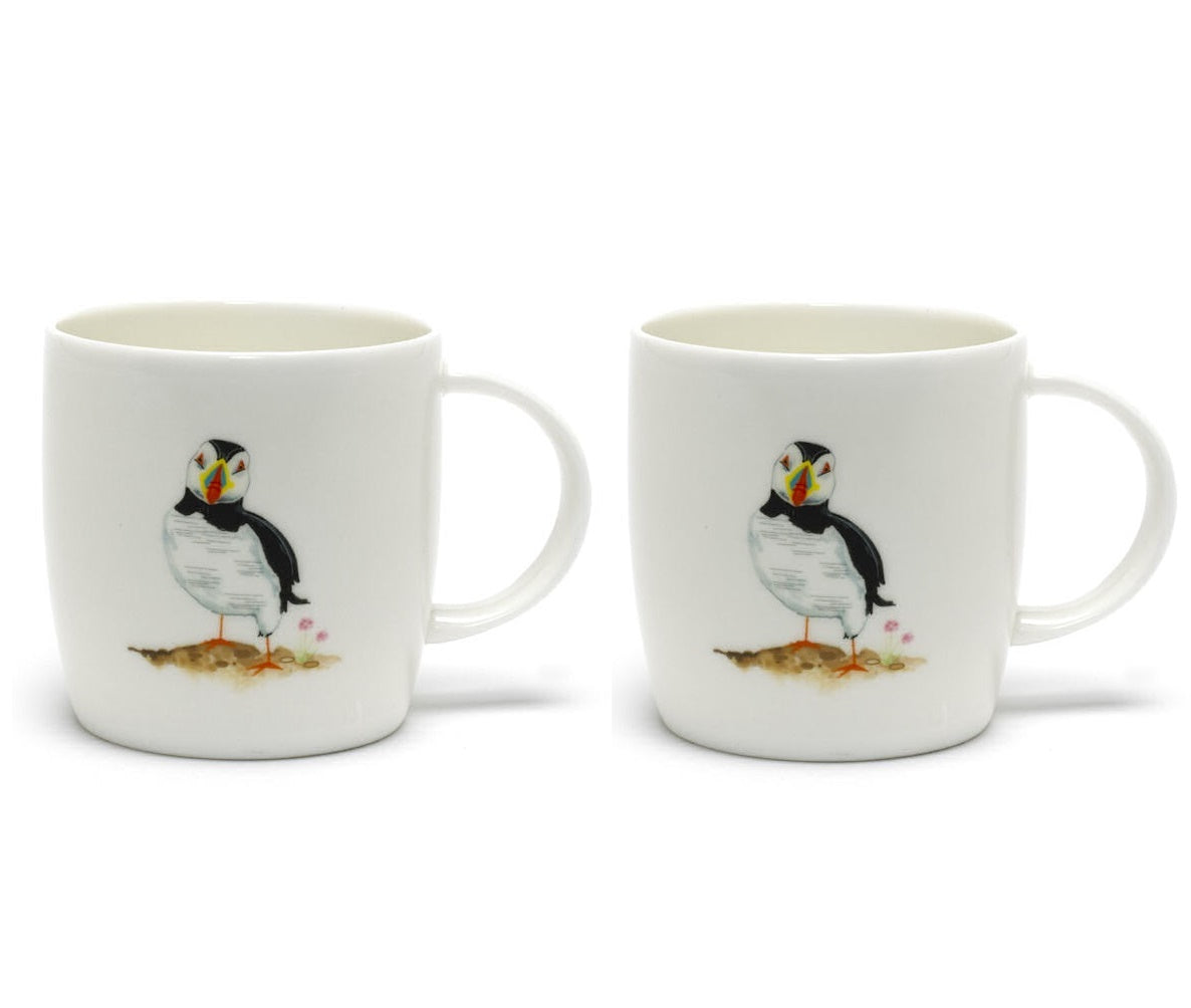 Roy Kirkham Sophie Mug - Puffin Parade, Set of 2, One Puffin