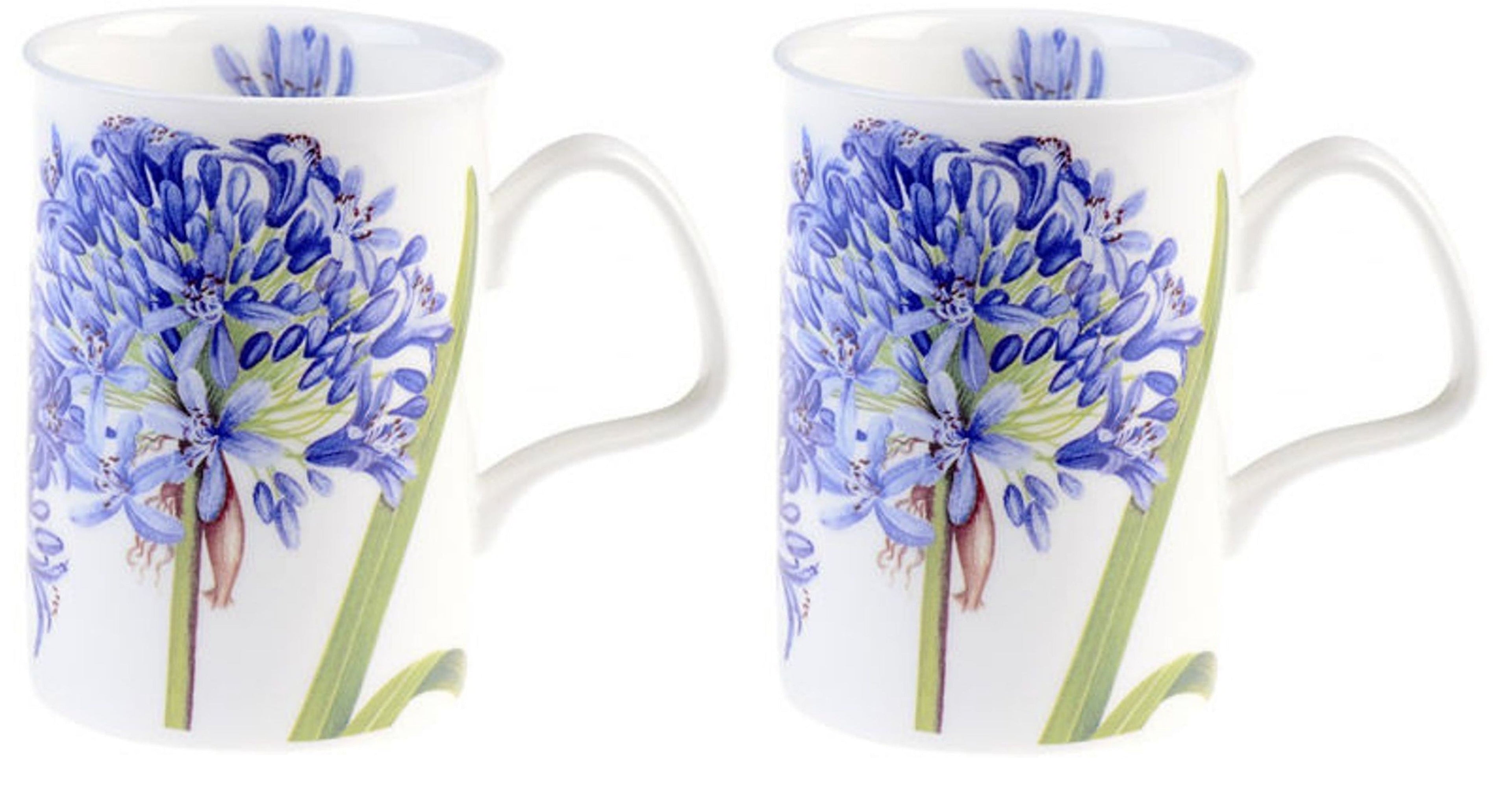 Roy Kirkham Lancaster Mug - Agapanthus, Set of 2, Color: Blue