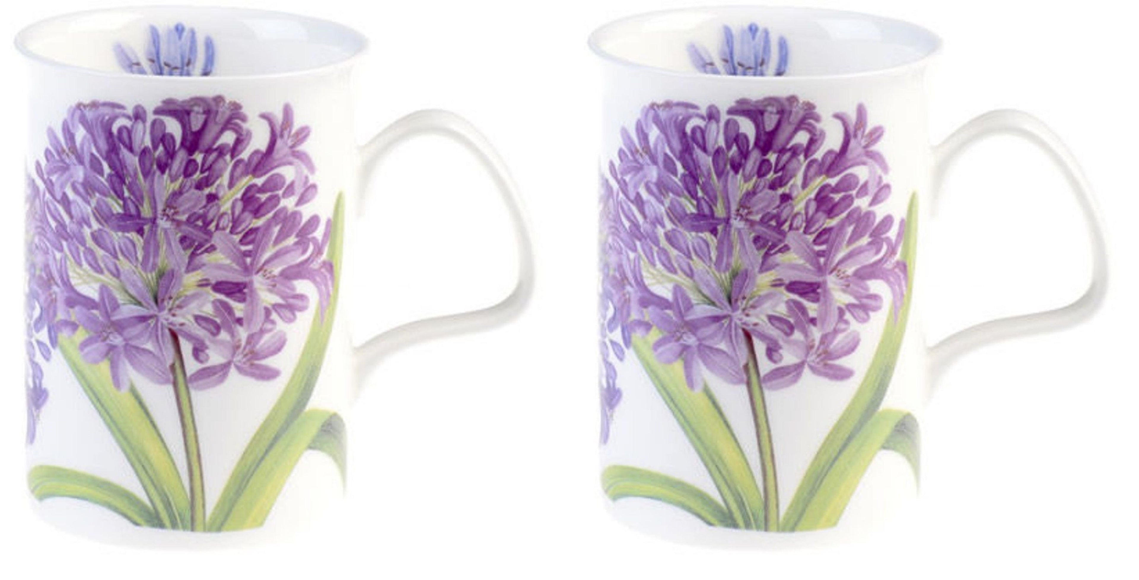 Roy Kirkham Lancaster Mug - Agapanthus, Set of 2, Color: Purple