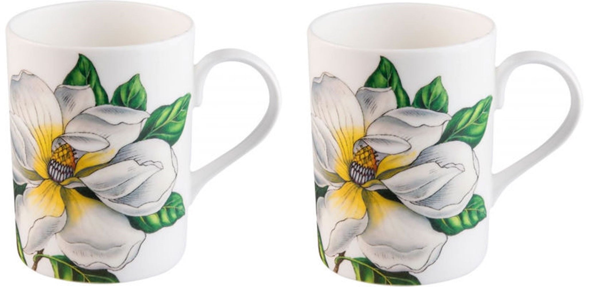 Roy Kirkham Lucy Mugs - Botanica Set of 2, Color: White