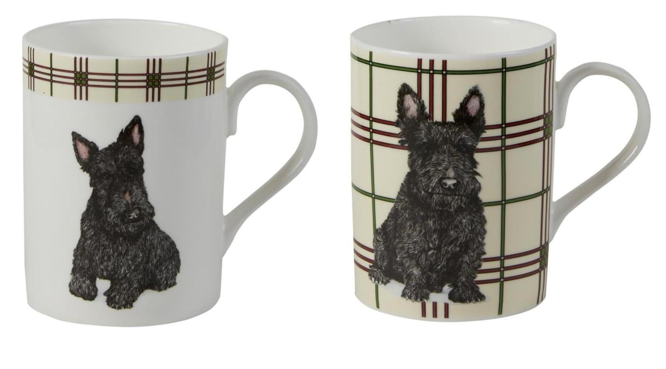 Roy Kirkham Lucy Mug - SCOTTIE, Set of 6, Bone China Ceramic, Made in England