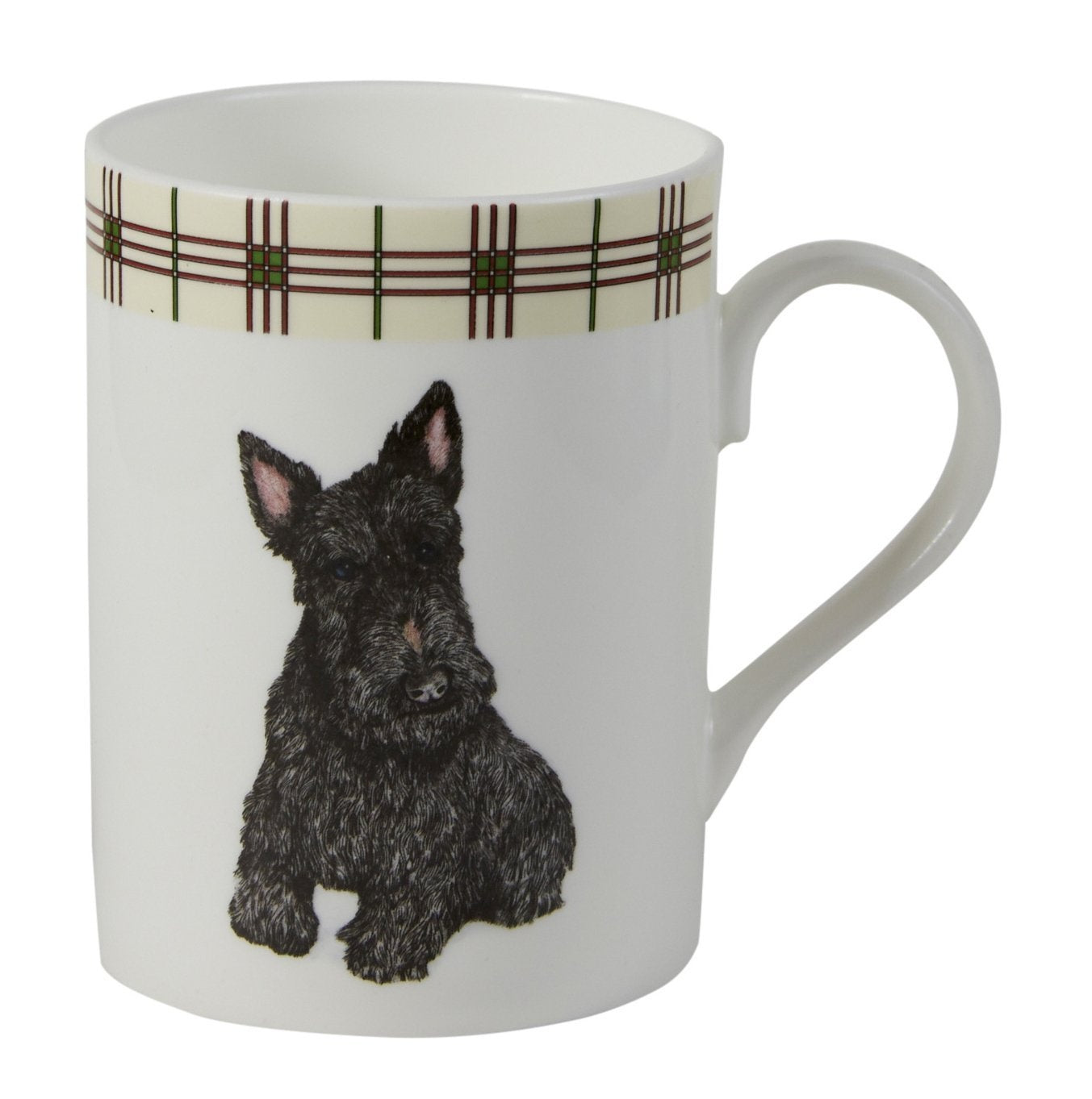 Roy Kirkham Lucy Mug - SCOTTIE, Set of 2, Lined Background color