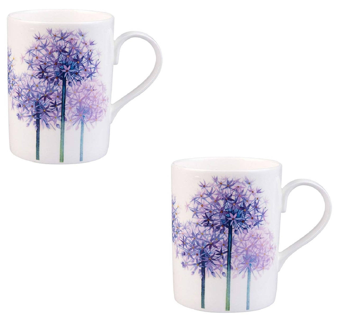 Roy Kirkham LUCY MUG-ALLIUMS, Set of 2, Design: 3 Stems