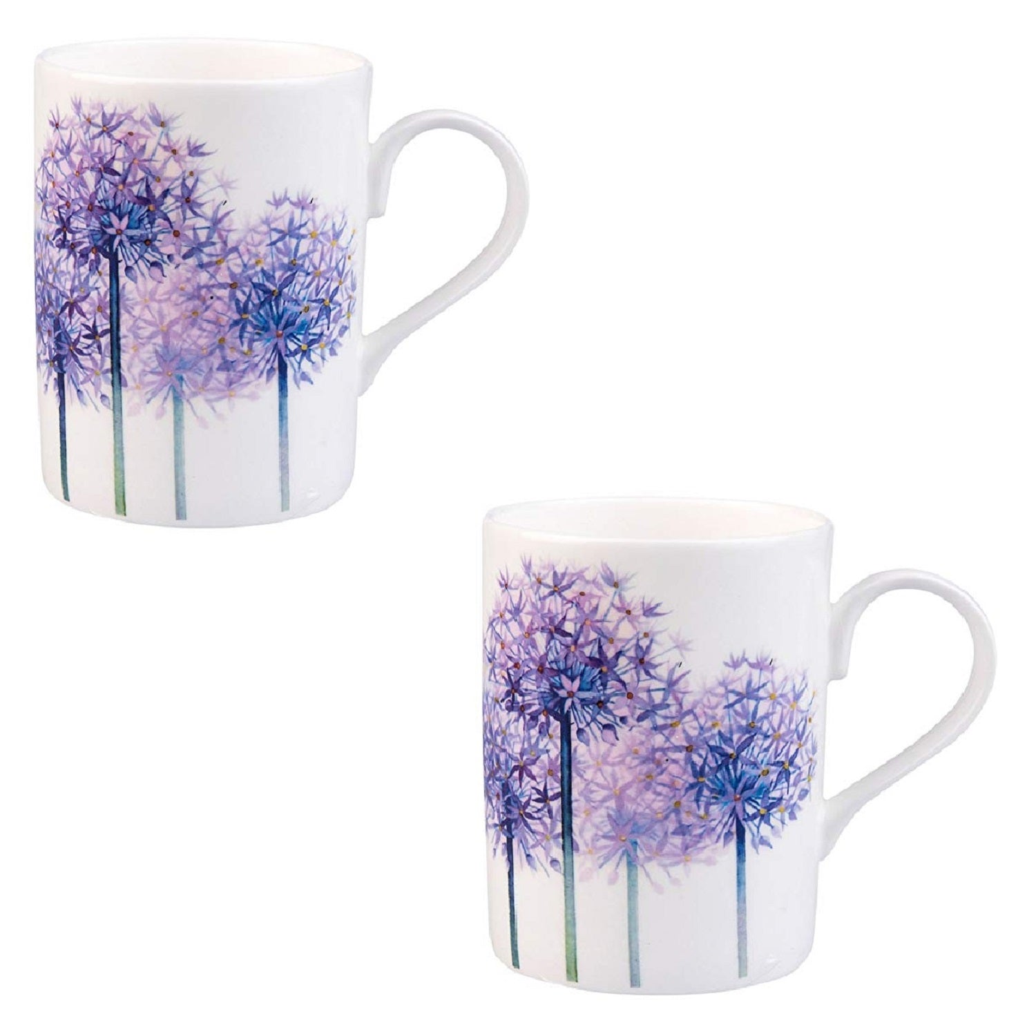 Roy Kirkham LUCY MUG-ALLIUMS, Set of 2, Design: 4 Stems