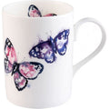 Roy Kirkham Lucy Mugs - Harmony Butterfly Set of 2: Small Pink and Purple Color