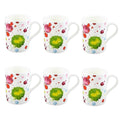 Roy Kirkham Lucy Mug - SPLASH, Set of 6, Bone China Ceramic, Made in England