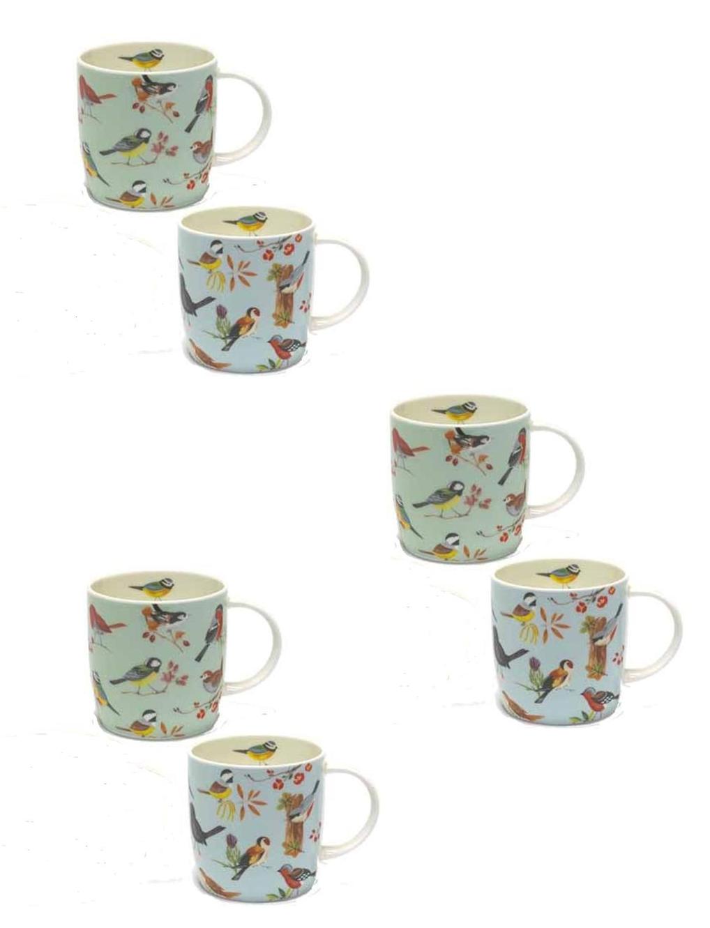 Roy Kirkham SOPHIE MUG - BIRD SONG, Set of 2, White Color