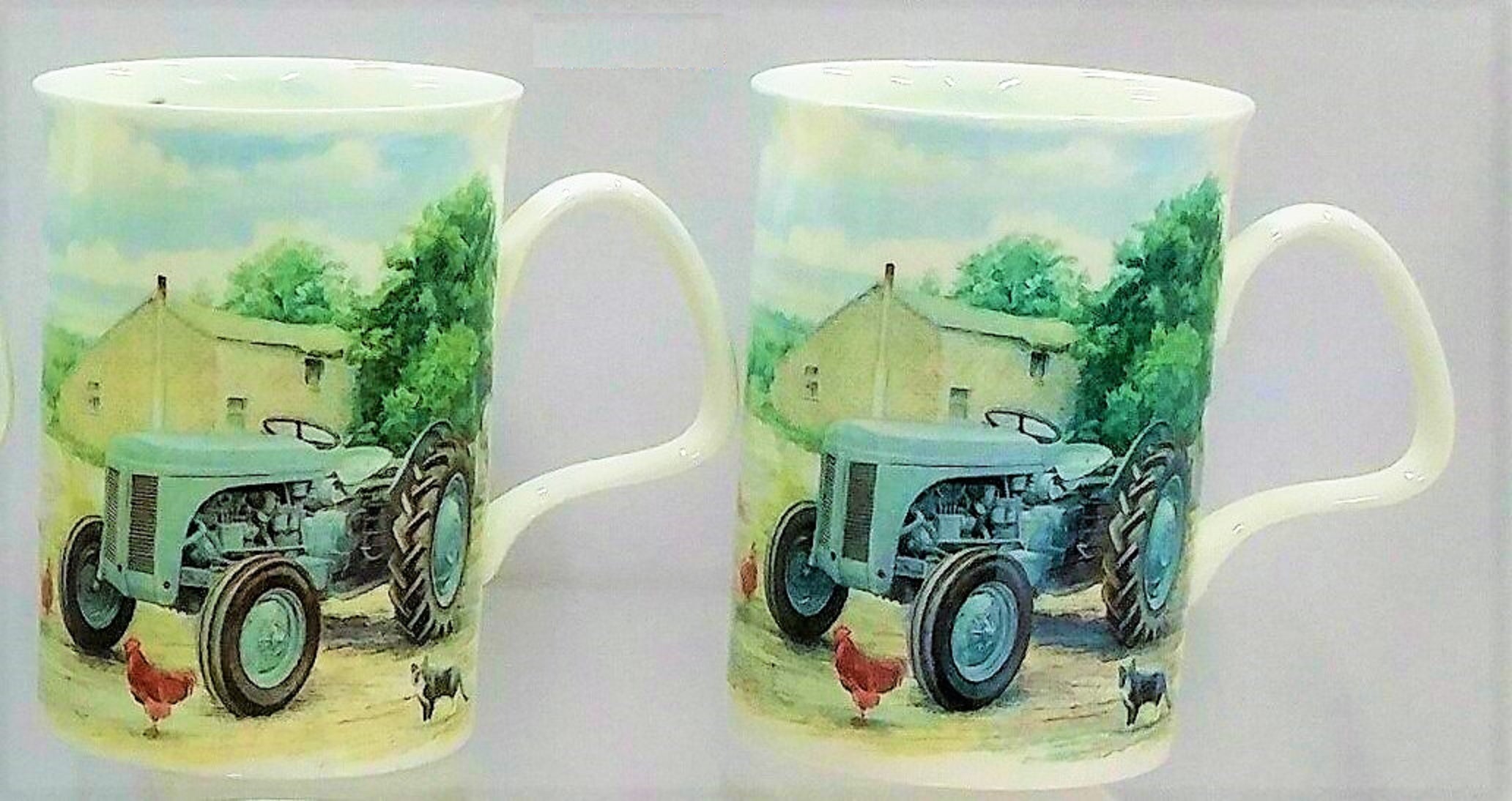 Roy Kirkham Lancaster Mug - Countryside Set of 2,Grey Tractor