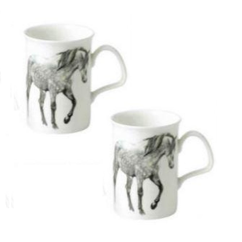 Roy Kirkham Lancaster Mug - My Horse Set of 2, Grey Hair Horse