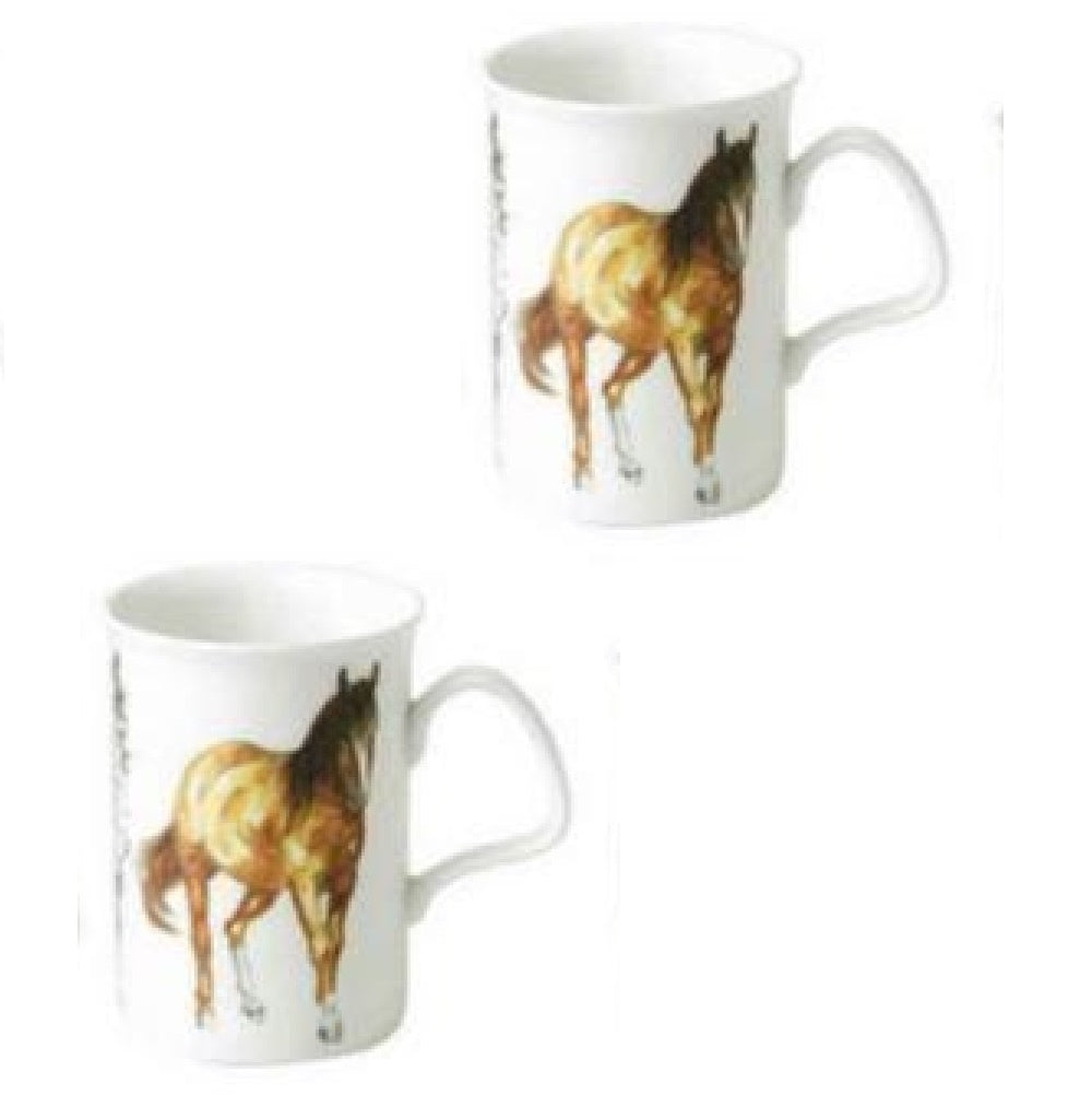 Roy Kirkham Lancaster Mug - My Horse Set of 2, Brown Horse