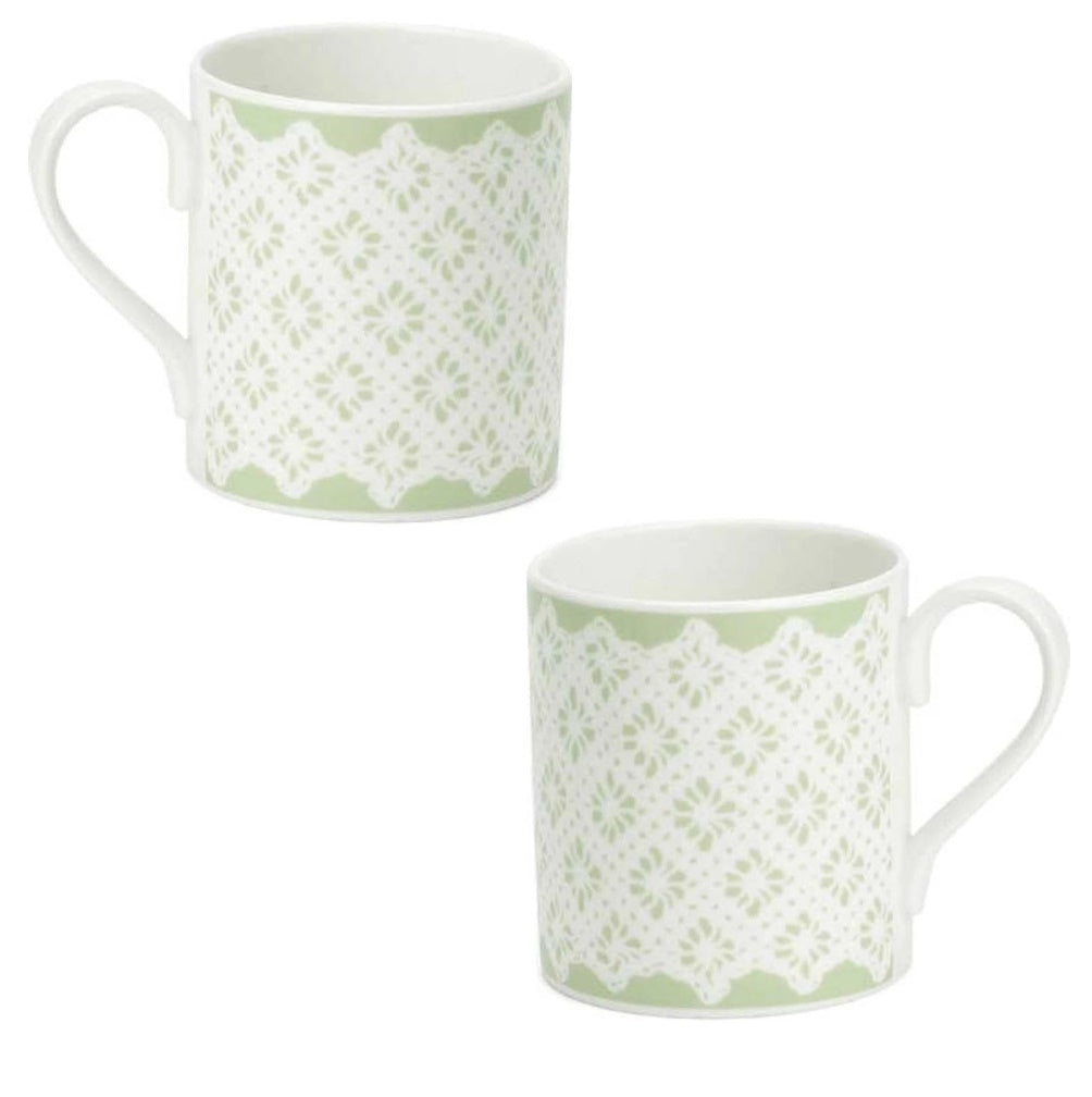 Roy Kirkham LARCH MUG-NINA CAMPBELL, ENGLISH MEADOW, SET of 2, Green Color