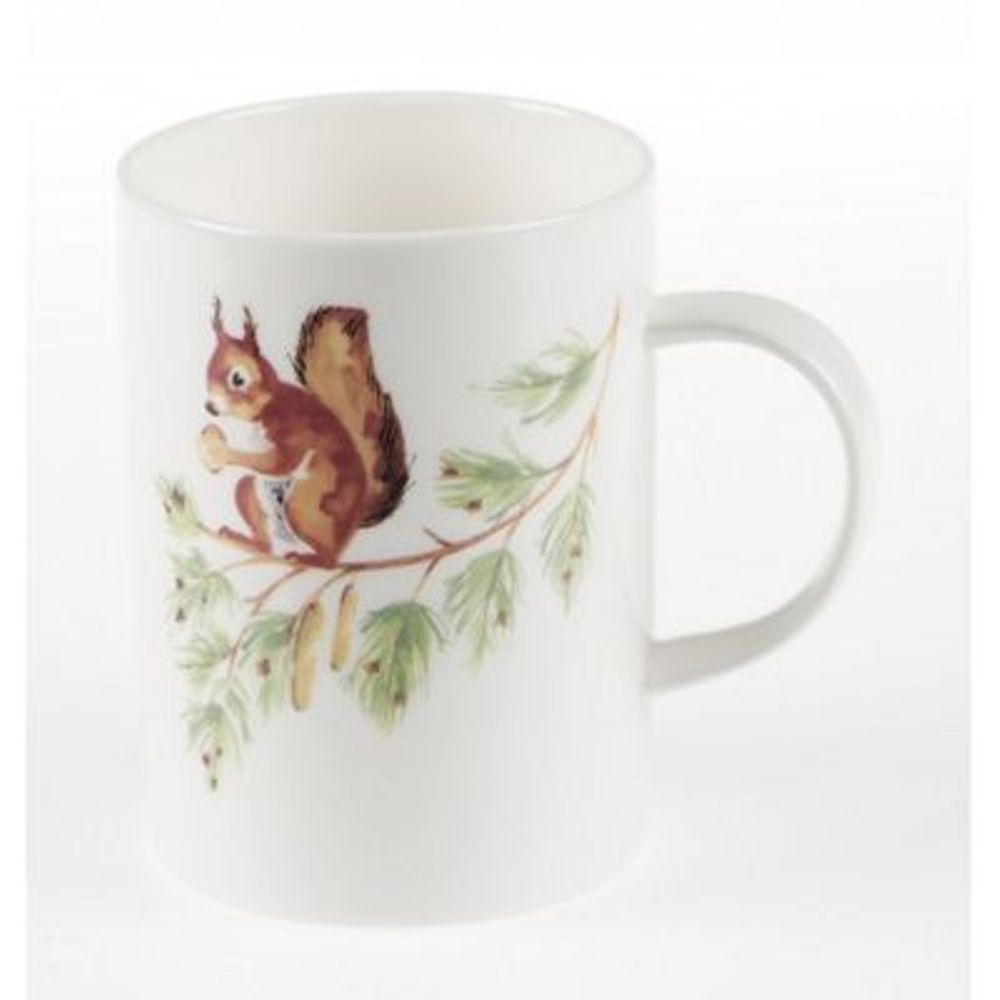 Roy Kirkham LUCY MUG - SQUIRREL, Set of 6, Bone China Ceramic, Made in England