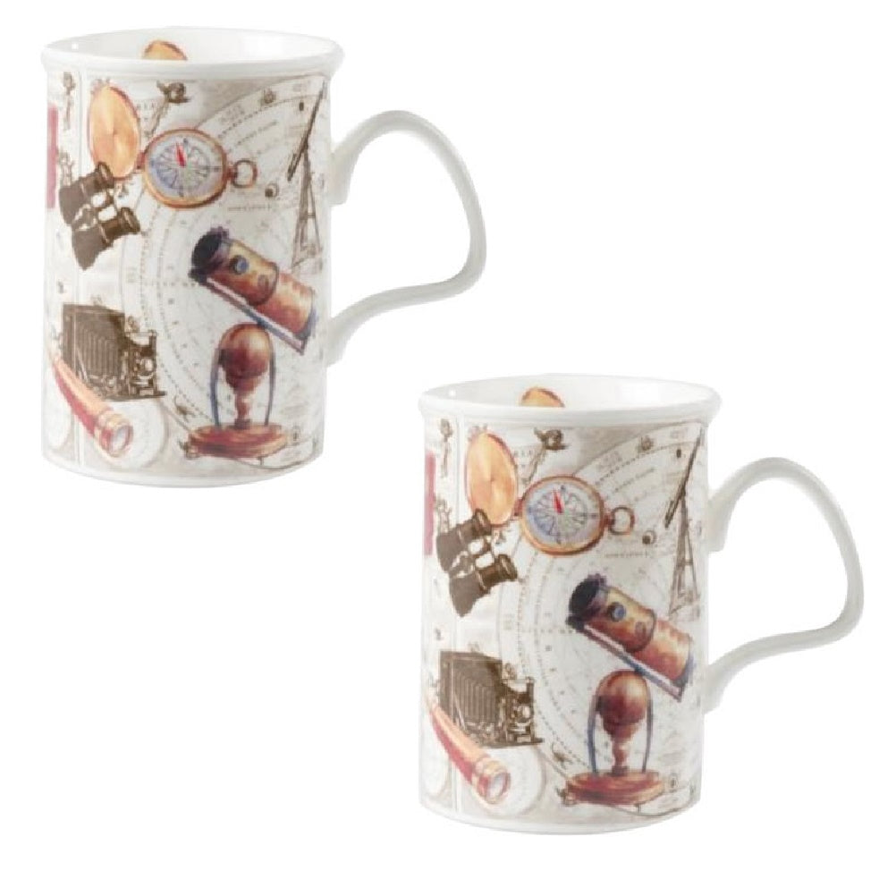 Roy Kirkham Lancaster Mug - Pastimes Set of 2, Telescope design
