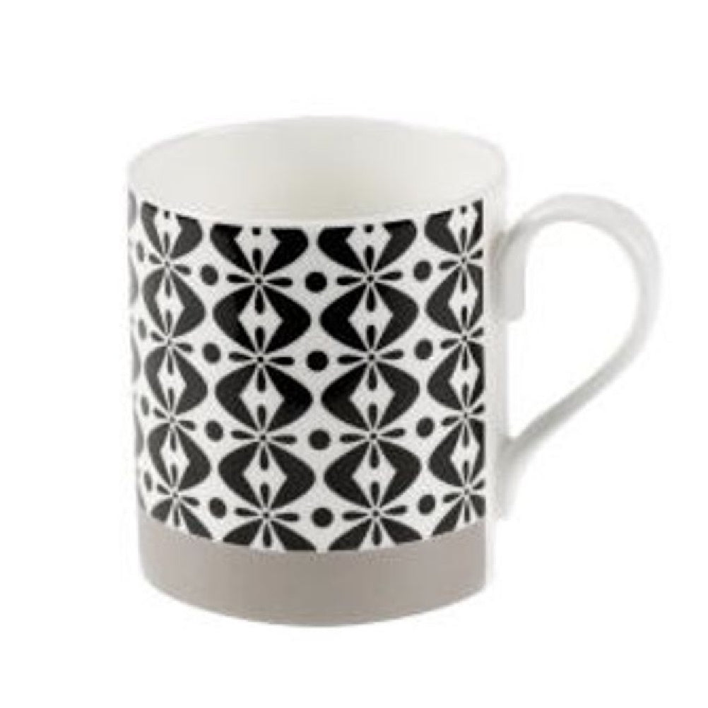 Roy Kirkham LARCH MUG-PRIMROSE BORDIER, Set of 6, Bone China Ceramic, Made in England