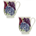 Roy Kirkham Eleanor Mug -Hydrangea Set of 2, Blue, Red and Purple Colors