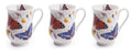 Roy Kirkham Eleanor Mug - Butterfly Garden Set of 2, Orange, White and Blue Colors