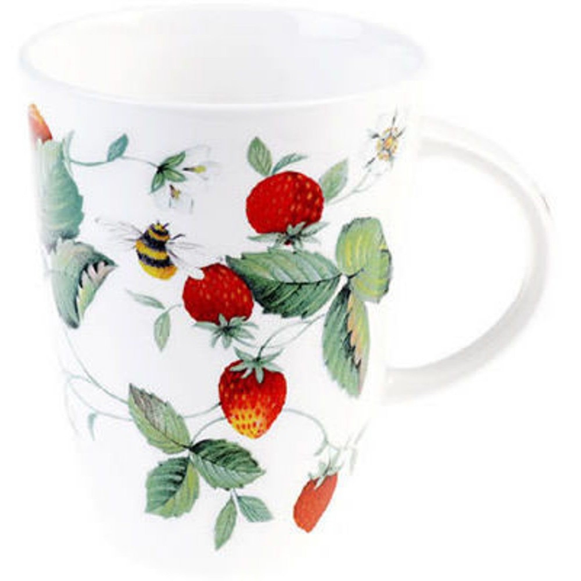 Roy Kirkham Louise Mug - Alpine Strawberry Set of 6, Bone China Ceramic Made in England
