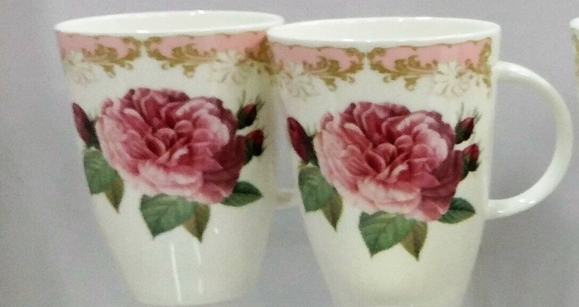Roy Kirkham Louise Mug - Vintage Roses Set of 2, Pink Color