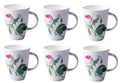 Roy Kirkham LOUISE MUG-PALACE GARDEN, Set of 6, Bone China Ceramic, Made in England