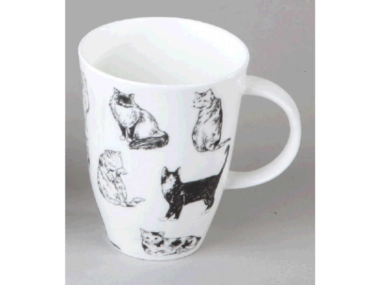 Roy Kirkham Louise Mug - Countless Cats Set of 6, Bone China Ceramic Made in England