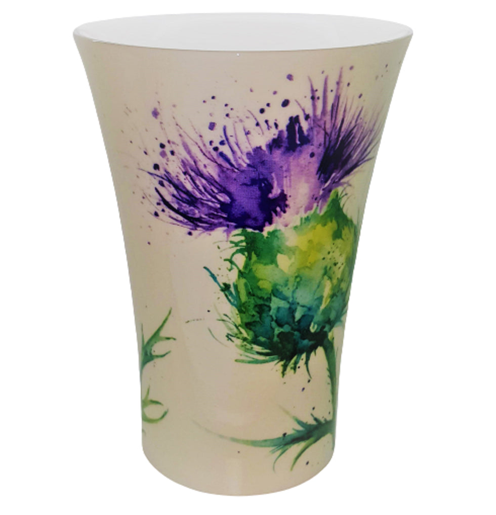 Roy Kirkham LATTE MUG 600 ML.THISTLES  - Set of 6, Bone China Made in England