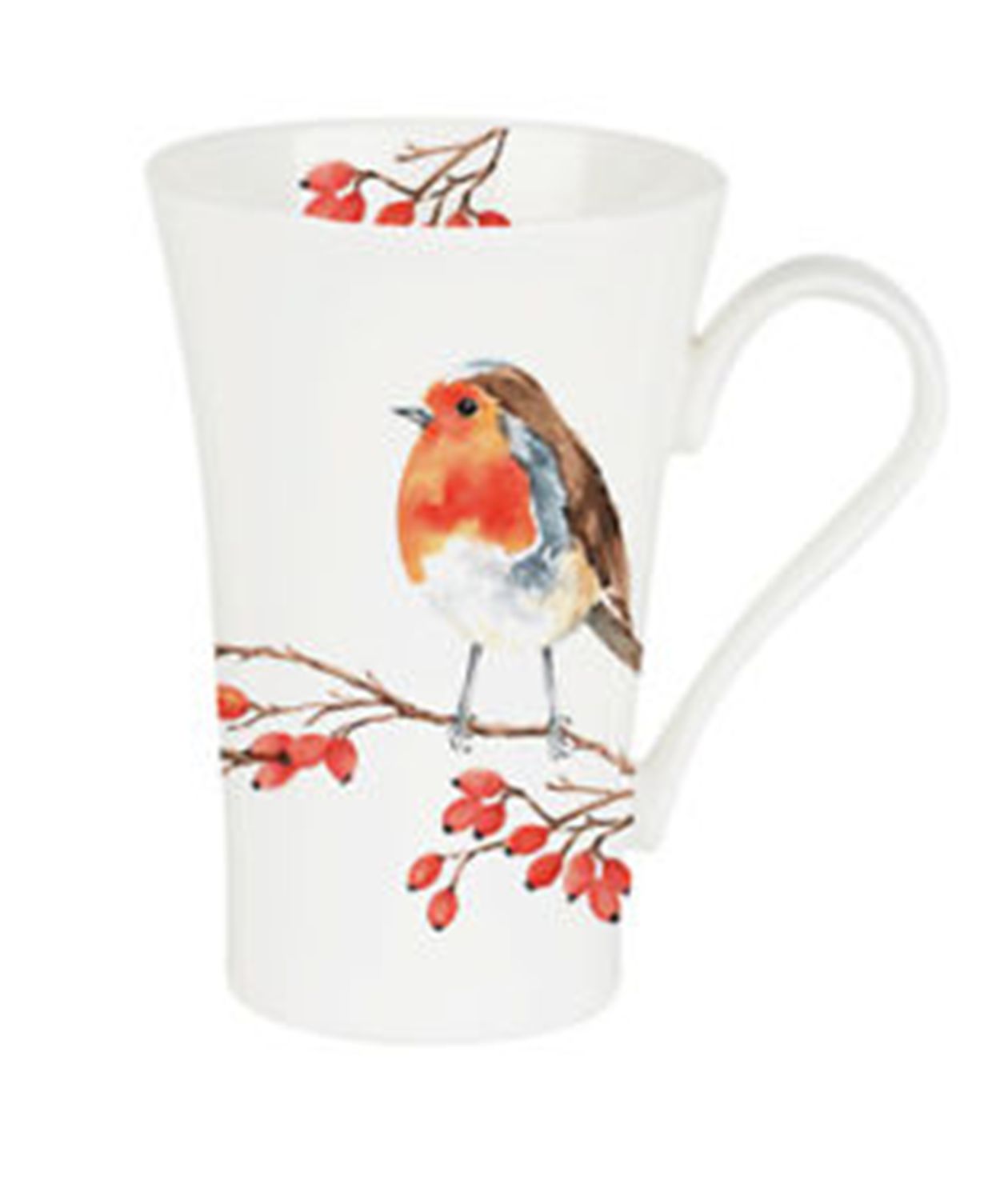 Roy Kirkham LATTE MUG 600ML-ROBIN  - Set of 6, Bone China Made in England