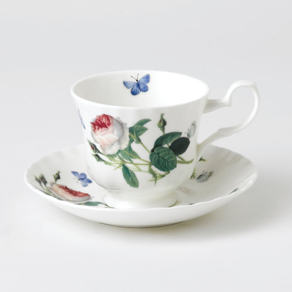 Roy Kirkham TEACUP & SAUCER-PALACE GARDEN  Bone China Made in England Set of 2