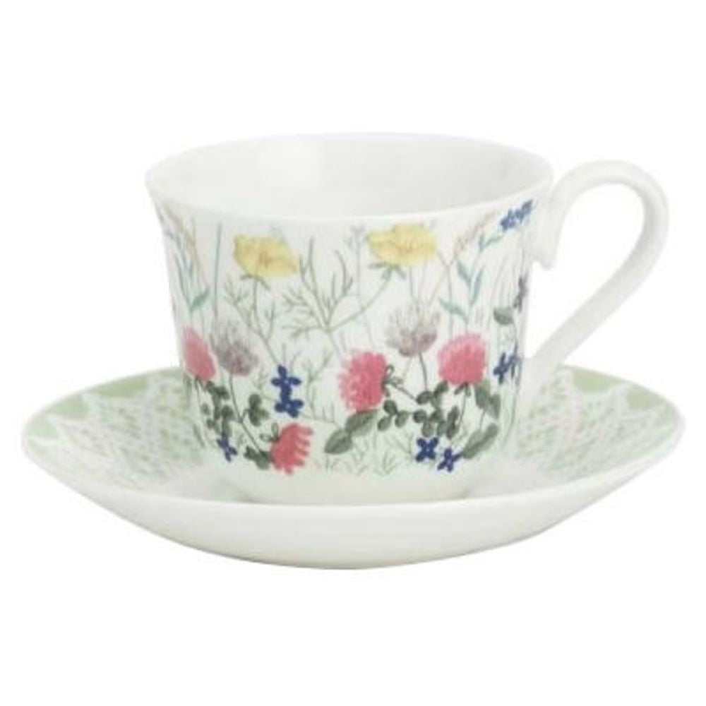 Roy Kirkham ER2776 Nina Campbell English Meadow Teacup & Saucer - Set of 2