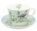 Roy Kirkham Breakfast Cups & Saucers - Morning Chorus  Set of 2, Bone China Ceramic, Made in England