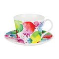 Roy Kirkham Planets Lucy Breakfast Cup and Saucer (Set of 2), Bone China Ceramic, Made in England