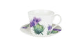 Roy Kirkham Breakfast  CUP & SAUCER.-THISTLES (set of 2) Bone China Made in England