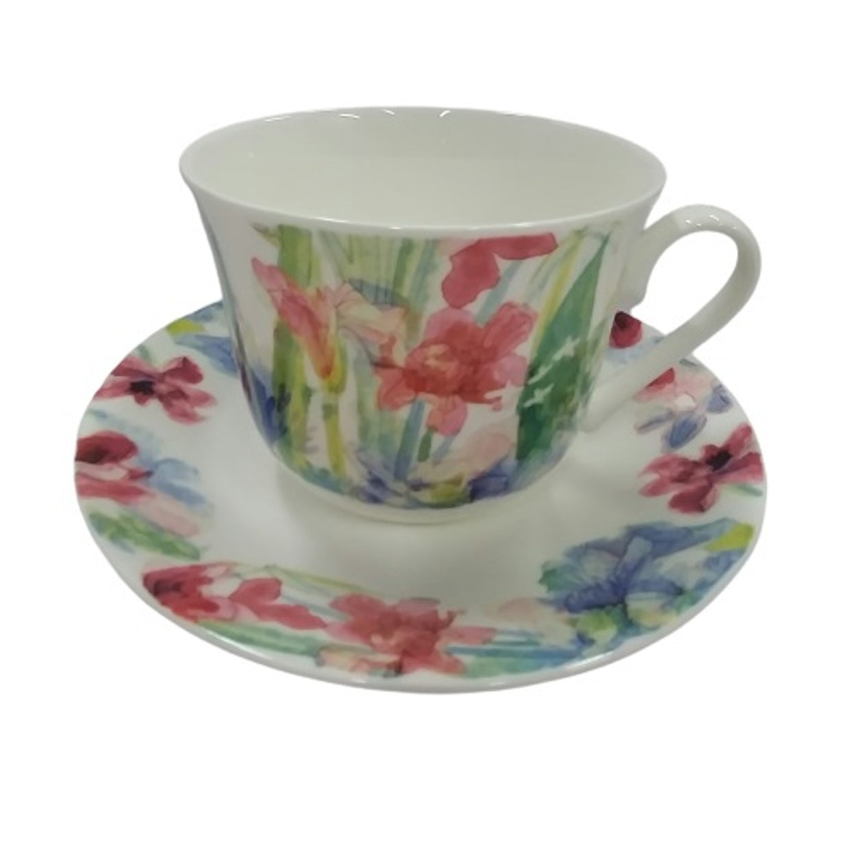 Roy Kirkham Breakfast  CUP & SAUCER.-SWEET MEADOW (set of 2) Bone China Made in England
